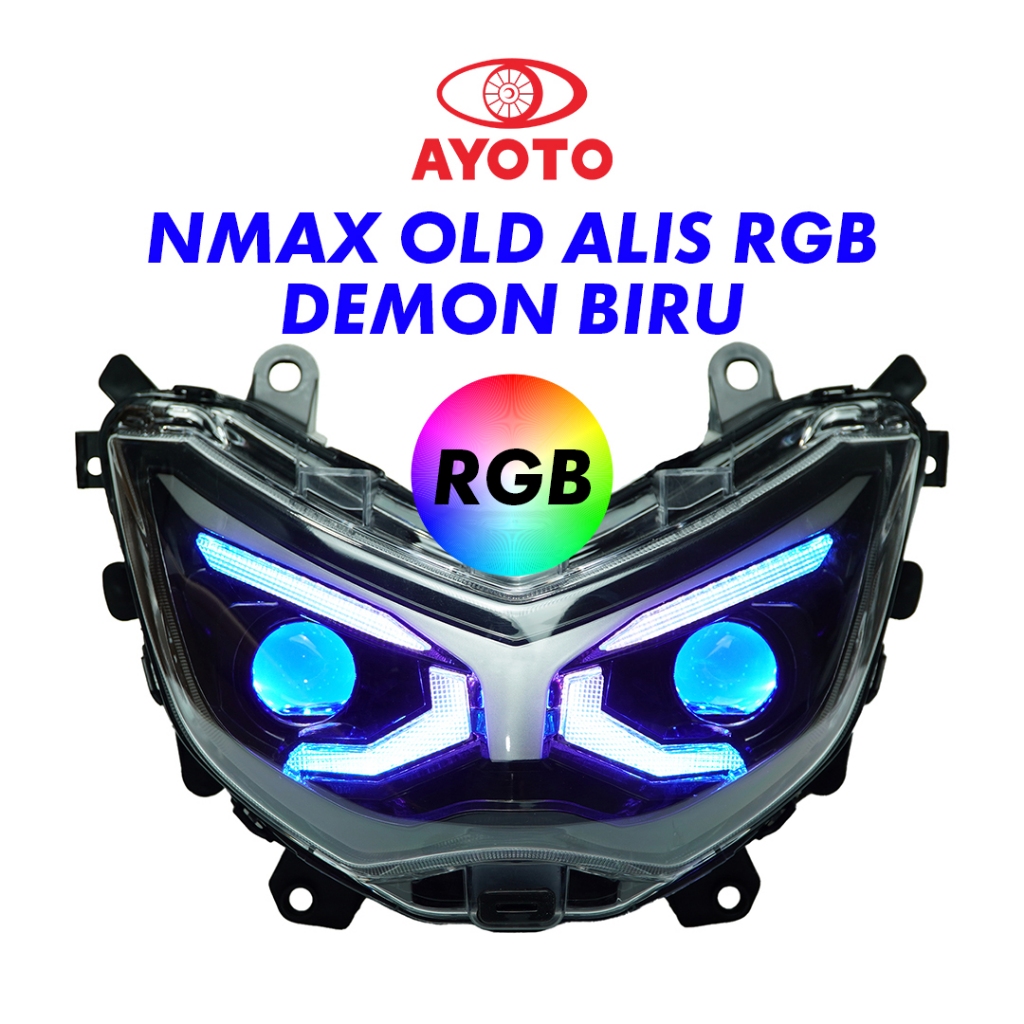 Jual FULL SET HEADLAMP NMAX OLD PLUG & PLAY 90 WATT LED MATRIX 1.5 ...