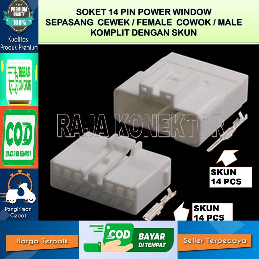 Jual SOCKET 14 PIN SOKET POWER WINDOW KIJANG LANDCRUISER HILUX ORIGINAL ...