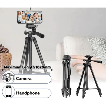 ISTARFI Tripod HITAM 3120A Handphone Hp U Holder Kaki Stabilizer 1 Meter
