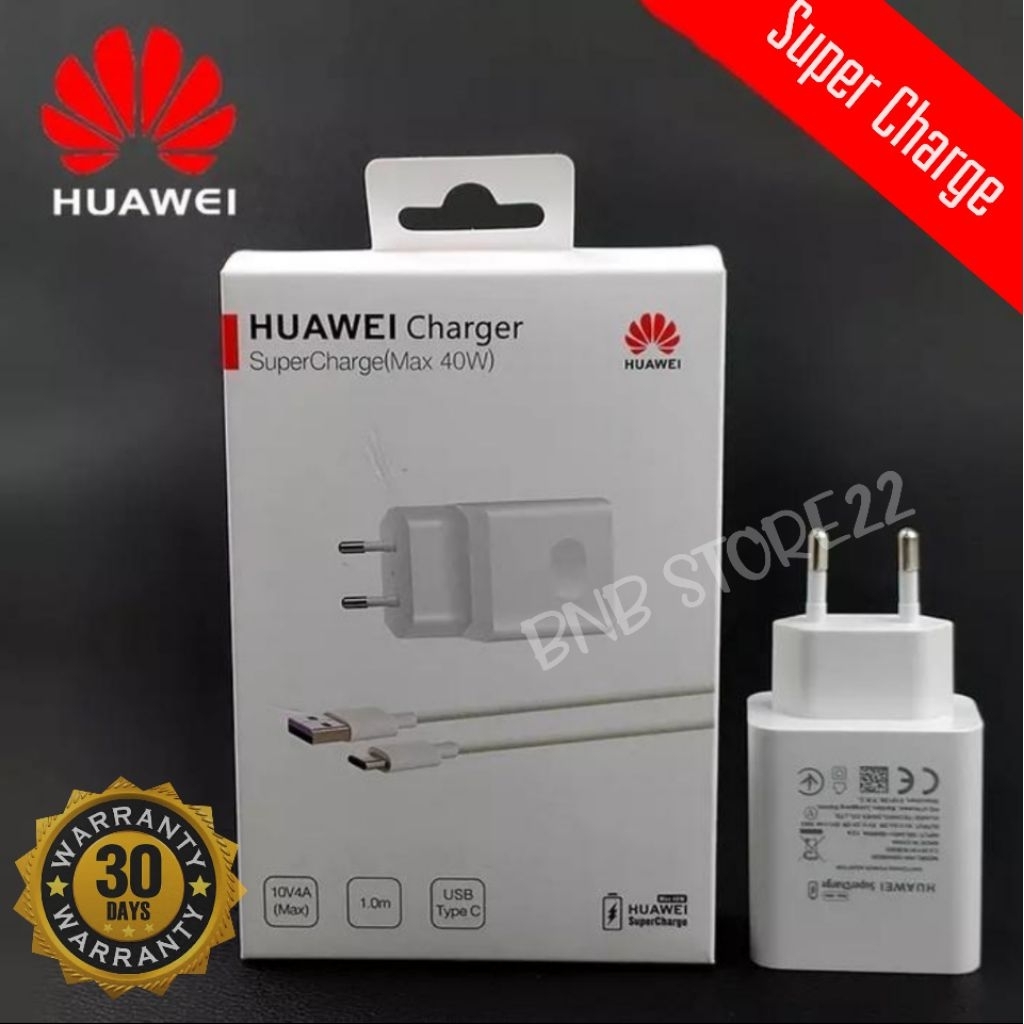 Jual CHARGER HUAWEI 40 WATT ORIGINAL SUPER FAST CHARGE ADAPTER CARGER ...