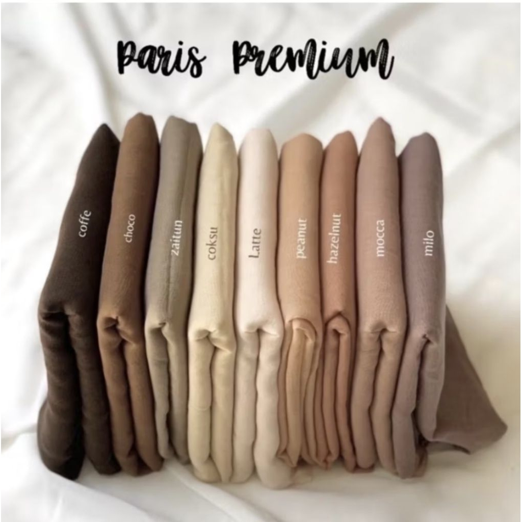 Jual Paris Premium Coksu Hijab Segiempat Hijab Cokelat Susu | Shopee ...