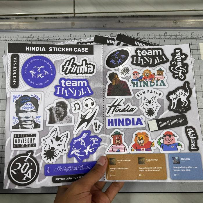 Jual STICKER 34 PCS BAND HINDIA STIKER PACK HINDIA SUDAH TERPOTONG ANTI ...