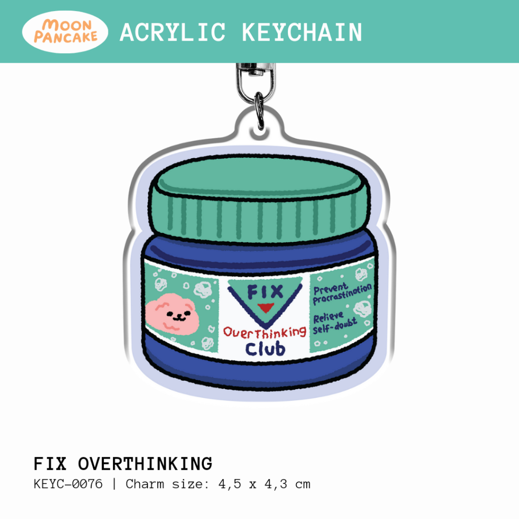Jual Moon Pancake Keychain - Gantungan Kunci Fix Overthinking | Shopee ...