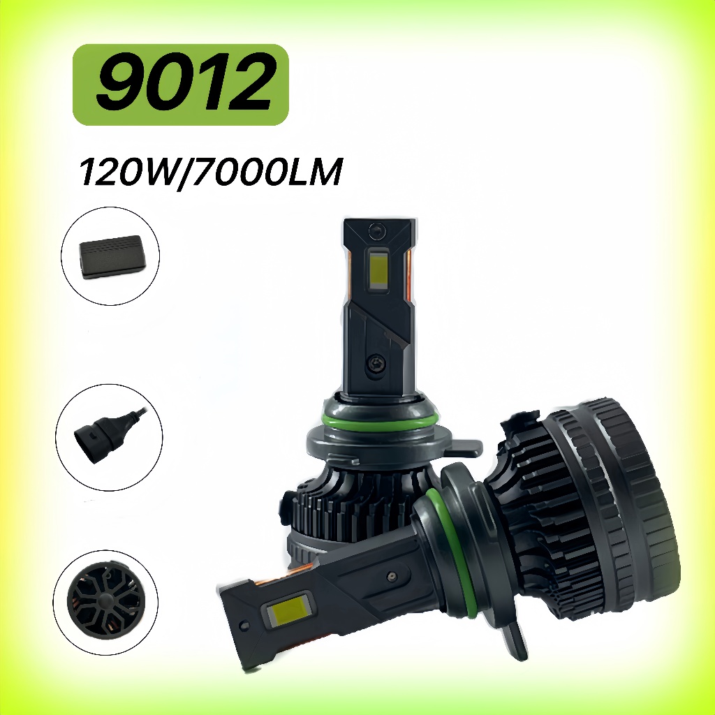Cahaya putih Lampu LED Mobil 9012 Super Terang 120W 7000LM 6000K Anti Silau, Tahan Air IP68