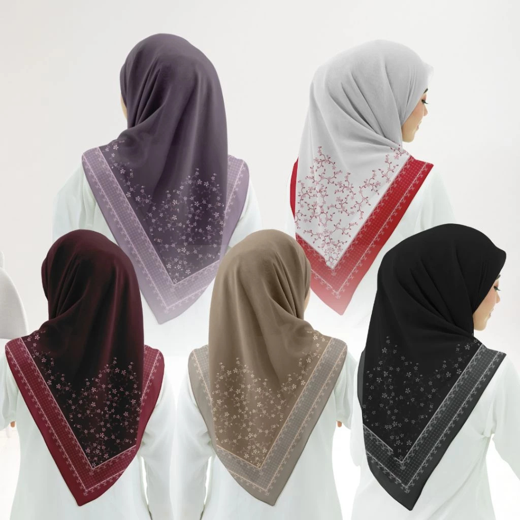 Hijab Segiempat Motif Helena