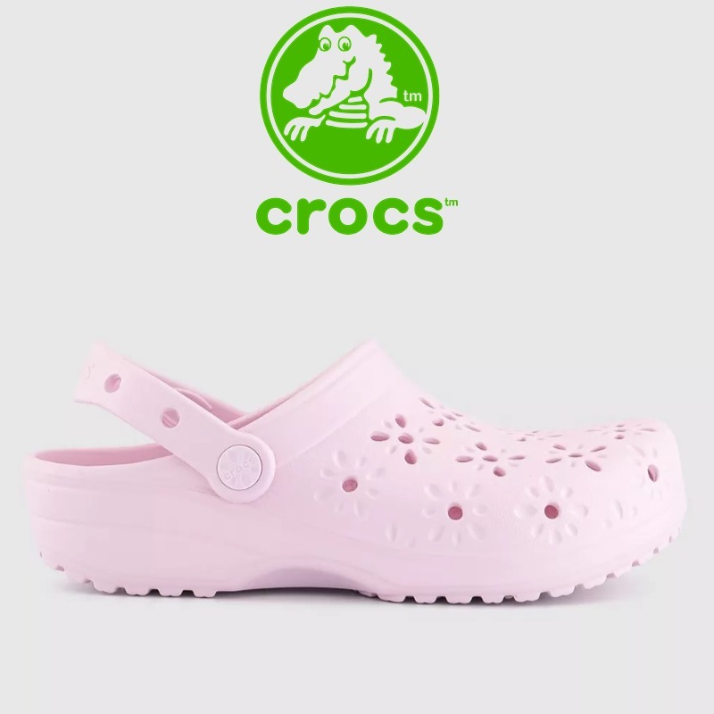 Crocs Classic Floral Cut Out Clogs,Sandal Crocs Unisex Clog,Crocs official  store Floral Cut Out Clog