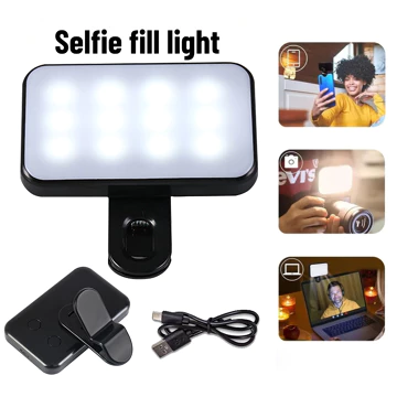 NIUMO Lampu Selfie LED Ring Light Mini Kecantikan Portabel Clip On