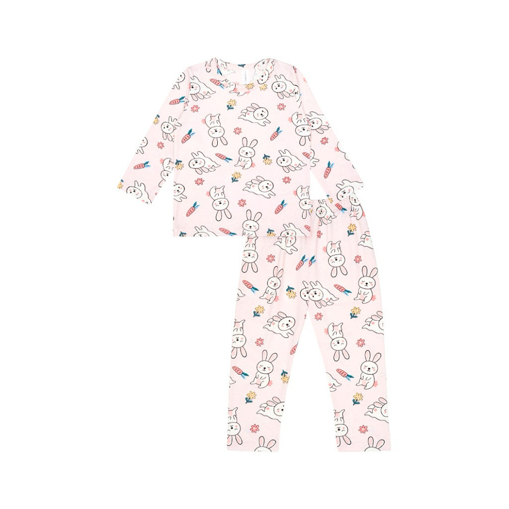 Jual Cocohanee - Hopping Rabbit Baby Long Pajamas - Piyama Tidur Bayi ...