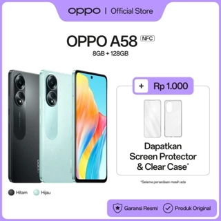 OPPO A58 NFC 8GB/128GB [8GB+8GB RAM Expansion, 5000mAh SUPERVOOC 33W, FHD+ Big Screen]