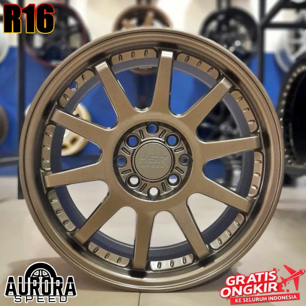 Jual Velg mobil ring 16 HSR GYMKANA R16 PCD 4X100/114 Bronze untuk ...
