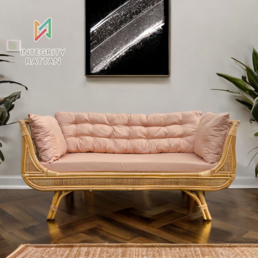 Jual Sofa Bench Sandaran Bianca Rotan Asli Minimalis 3 Seater dengan ...