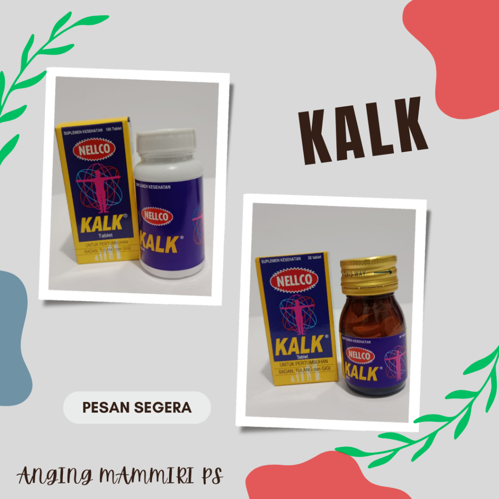 Jual Nelco Kalk – Suplemen Kalsium Ayam Bangkok | Isi 30 & 100 Biji ...