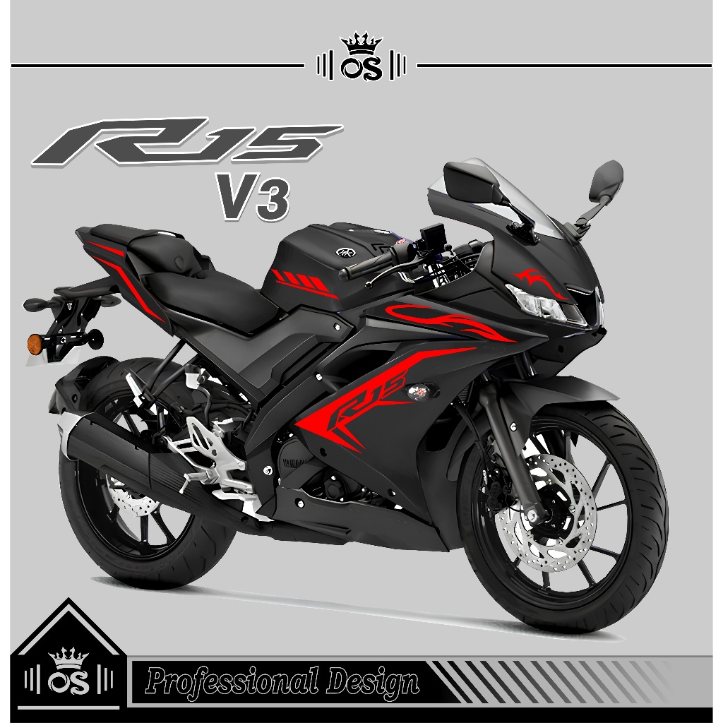 Jual STRIPING R15 V3 / MTF 45 / STIKER CUTTING / STIKER MOTOR R15 ...
