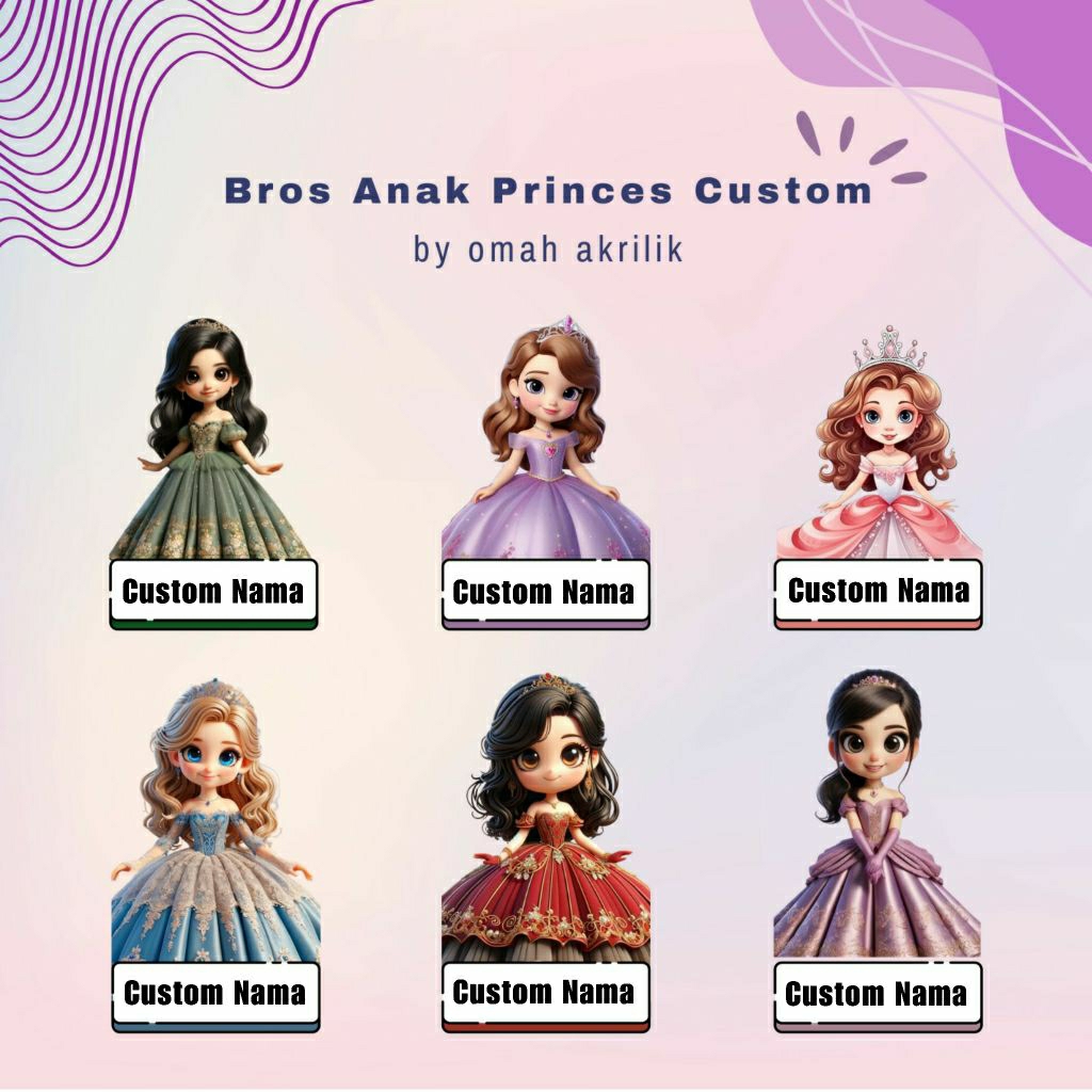 Jual Pin Bross Anak Custom Nama Pin Nama Dada Anak TK Paud / Tema ...
