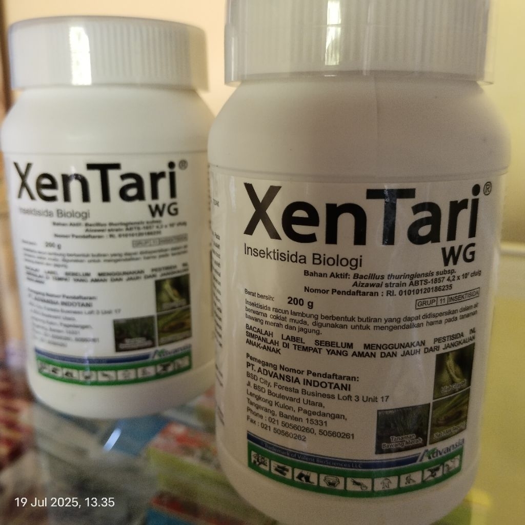 Jual Insektisida obat ulat biologi XENTARI WG Kemasan 200 gr | Shopee ...