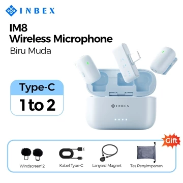 Siap INBEX M8 IM4 Microphone Wireless Lavalier Bluetooth Youtuber Nirkabel Mic Clip On Audio