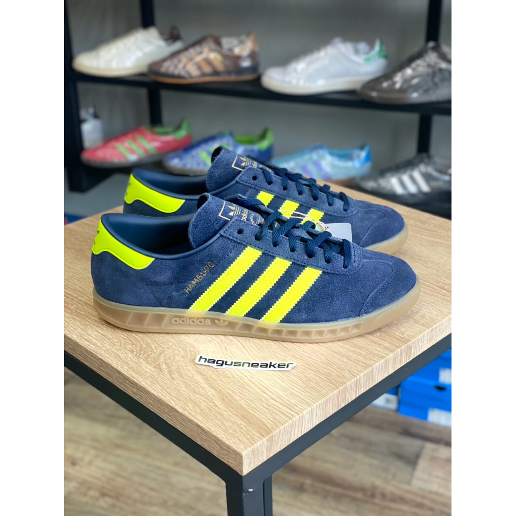 Jual ADIDAS HAMBURG W [NIGHT INDIGO / YELLOW ] #JS0678 HAGUSNEAKER ...