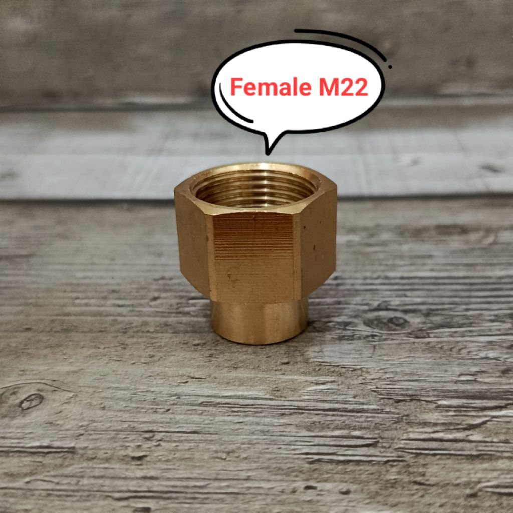 Jual Konektor Nepel Reducer Female M22 x Female M14 | Shopee Indonesia