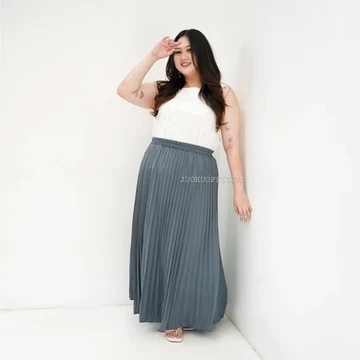 Rok Plisket Jumbo Wanita Dewasa Premium Qualiti