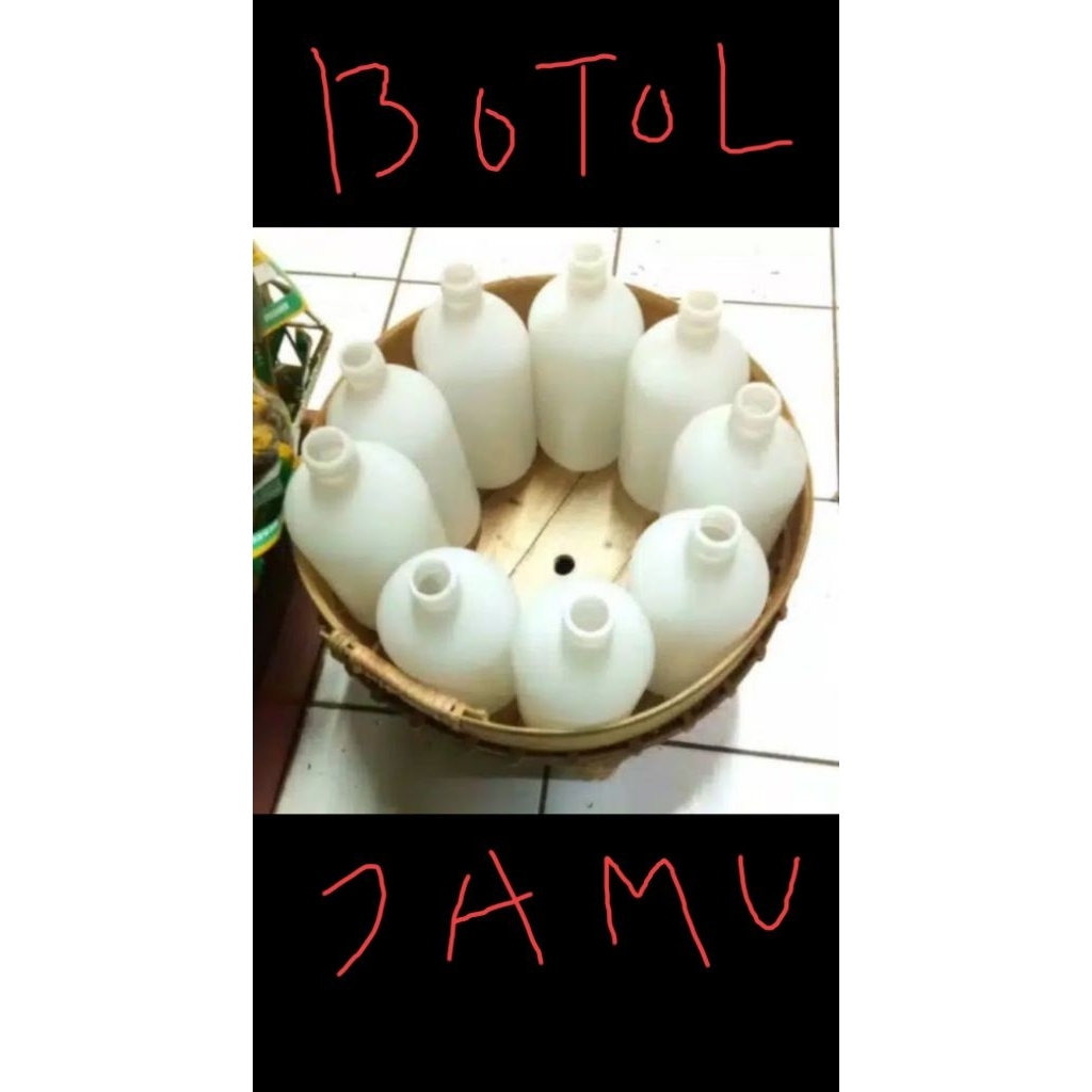 Jual 10 botol jamu ukuran 1 liter ( udah ada tutupnya) | Shopee Indonesia