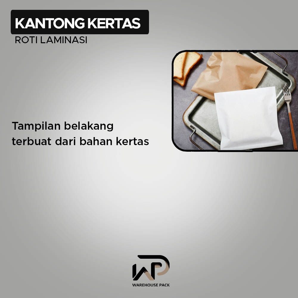 Jual ( 1 Pcs ) Paper Bread Roti Kantong Plastik | Plastik Kertas Roti ...