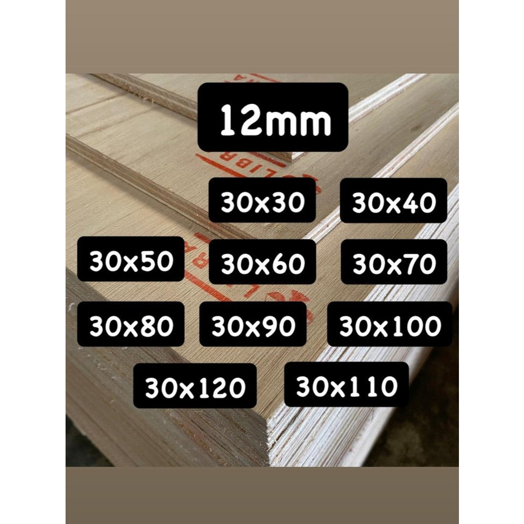 Jual PREMIUM Triplek Meranti Tebal 12mm Ukuran 30cm Panjang Custom ...