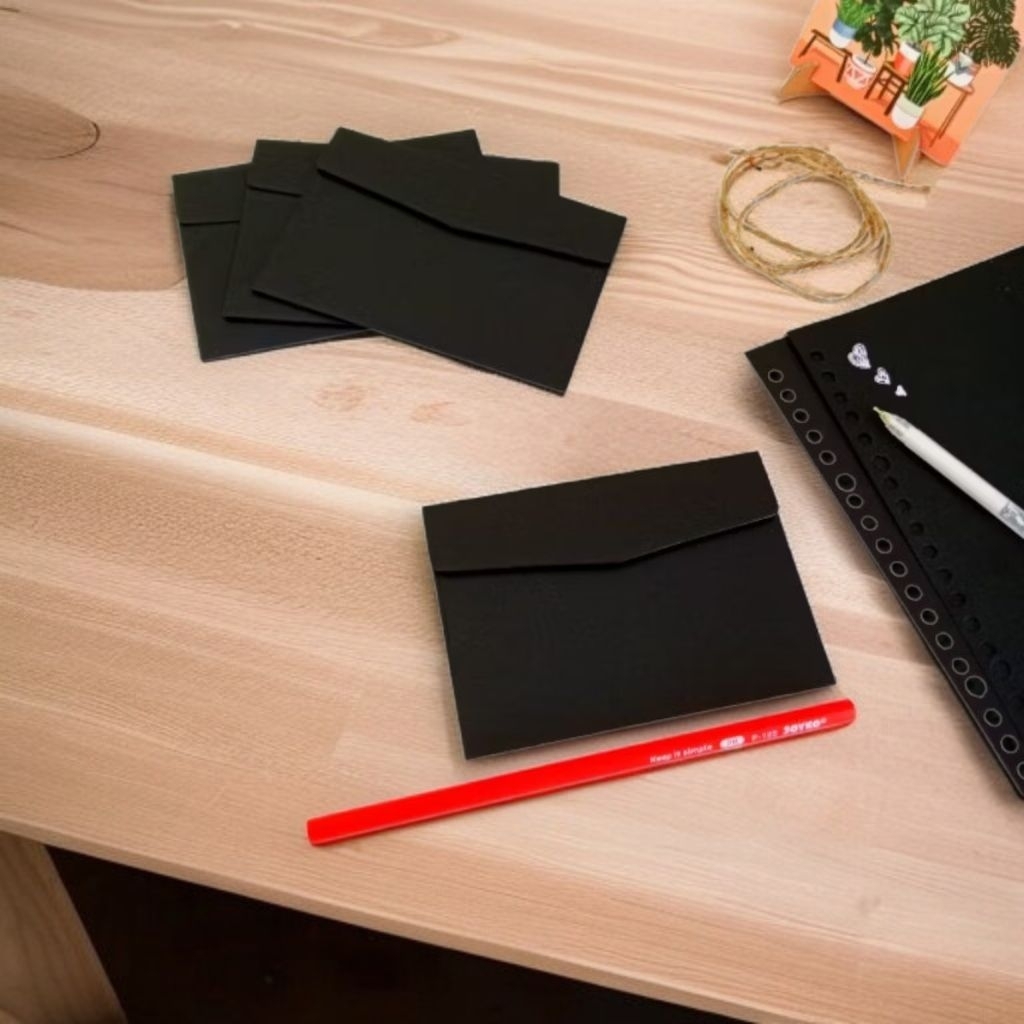 Jual Amplop Hitam Elegan – Ukuran B7 / A6 / A5 | Black Paper Envelope ...