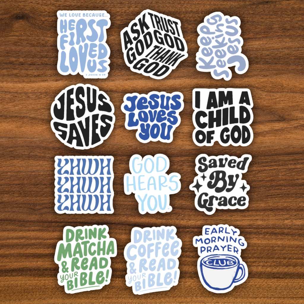 Jual Sticker Vinyl Pack Jesus Loves You | Stiker Quotes Rohani Alkitab ...