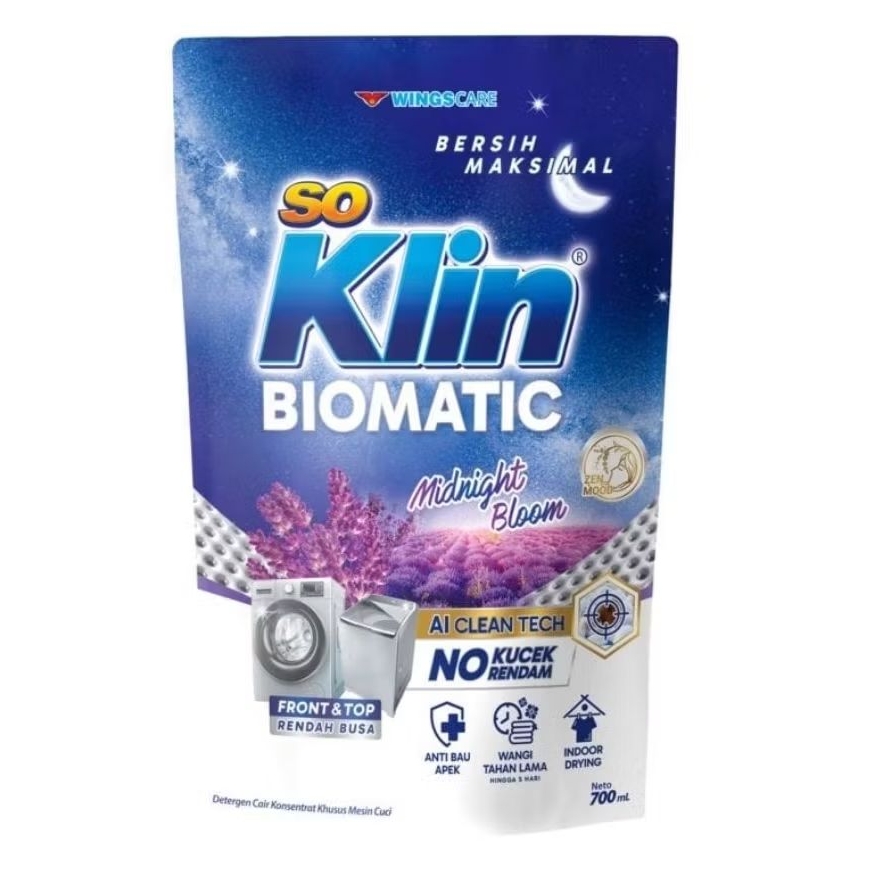 Jual So Klin Biomatic Midnight bloom Al CLEAN TECH 700 ml | Shopee ...