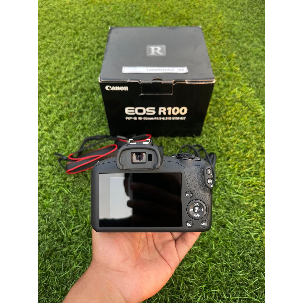 Jual Mirrorless Canon eos R100 lensa kit 18-45mm is stm | Shopee Indonesia