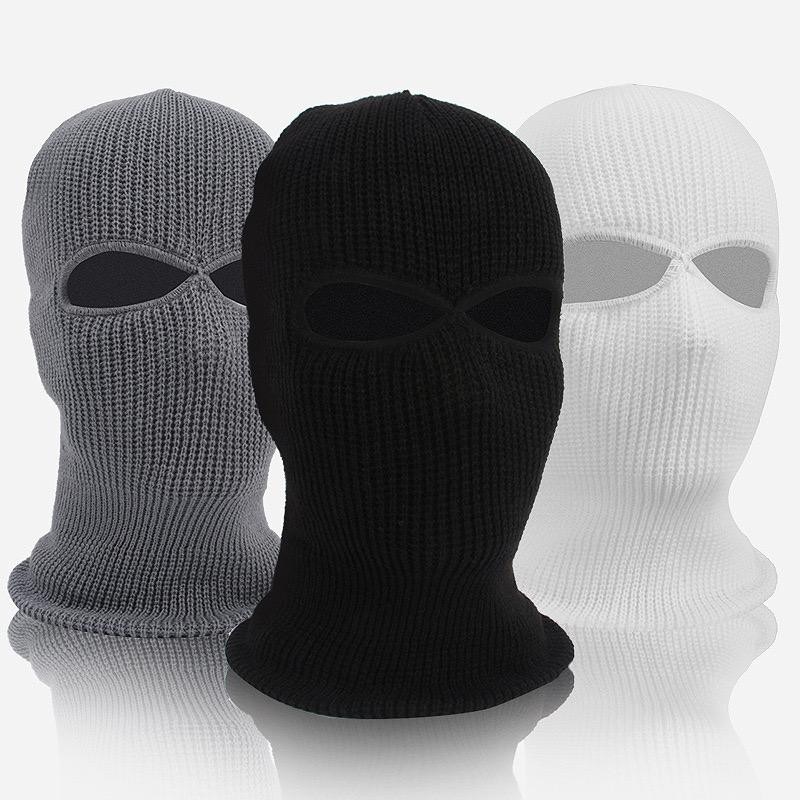 Jual Kupluk Rajut Ninja Kupluk Topeng Ninja Lubang 1/2/3 Warna Hitam ...