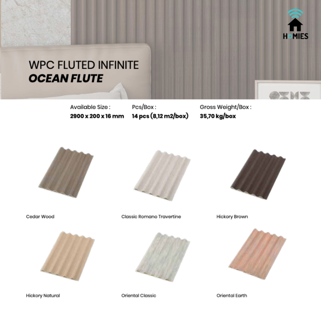 Jual Roshan Wall Panel WPC Fluted Infinite Series Ocean Flute 20x290cm ...