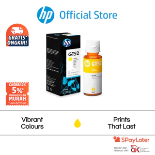 Tinta Printer HP Original GT52 Yellow / Cyan / Magenta / GT53 Hitam / Smart Tank 670 , 720 , 750 , 500 ,115 , 315 , 319 , 415 , 419 , 500 , 515 , 525 , 585 , 615 , 670 Tinta Suntik Promo Murah Gratis Ongkir Official