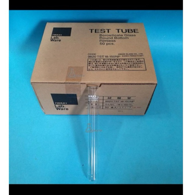 Jual tabung reaksi merk pyrex iwaki ukuran 16mm x 150mm | Shopee Indonesia