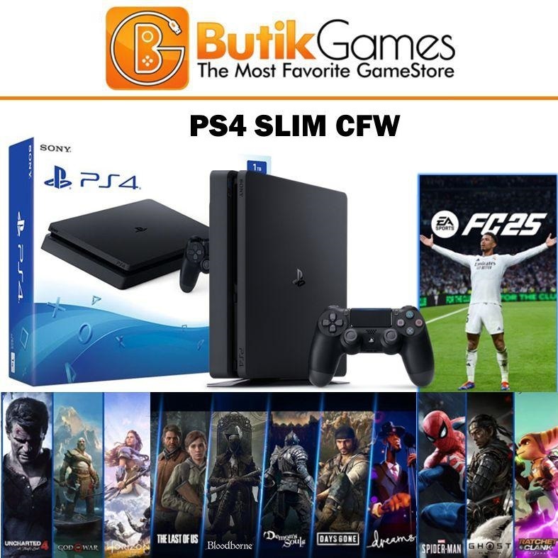 Jual Sony PS4 Slim Playstation 4 Slim 500GB 1TB CFW Hen Full Game