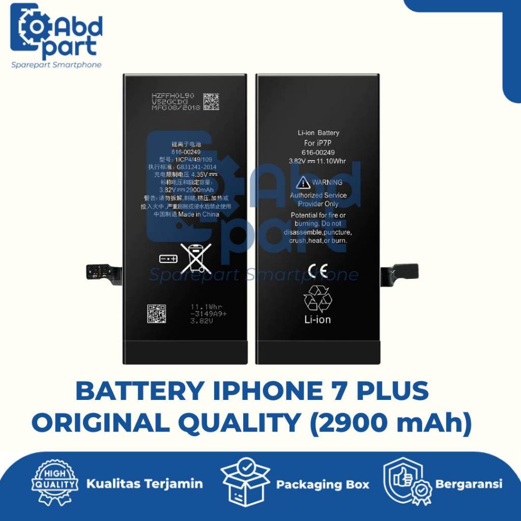 Jual BATTERY IP 7 PLUS/7+ (2900 mAh) BATERAI ORIGINAL | Shopee Indonesia