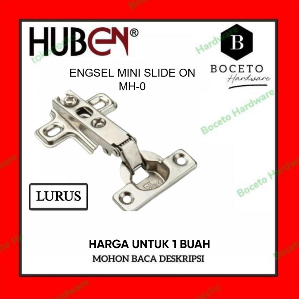 Jual Engsel Sendok / Engsel Mini Slide On Huben MH-0 (Lurus) | Shopee ...