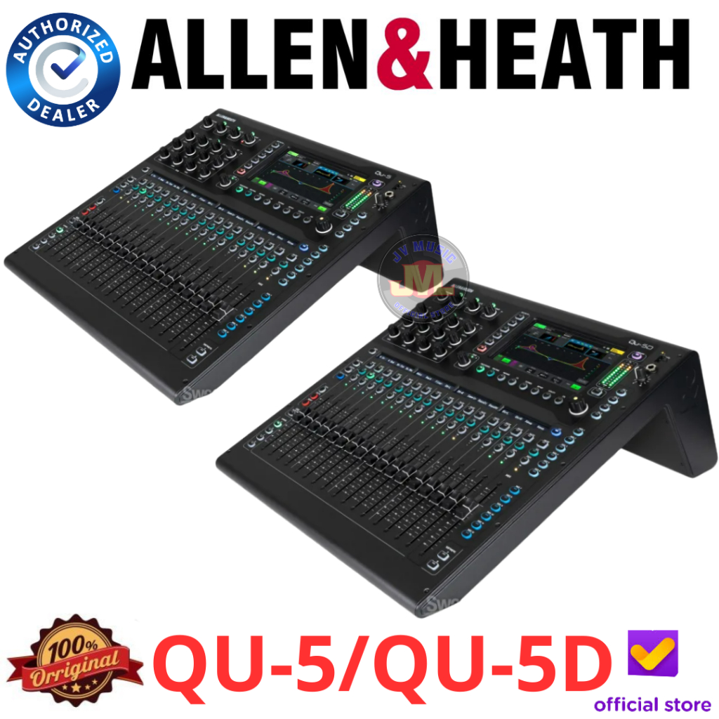 Jual Allen & Heath QU-5 / QU-5D Dante 16-Channel Digital Mixer Original ...