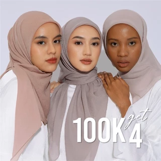 Lozy Hijab - 100K Get 4 Polly Cotton Square (Hijab Segiempat Bahan Polly Cotton)