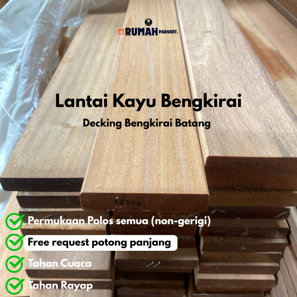 Decking bengkirai Polos/lantai kayu polos/Lantai Polos