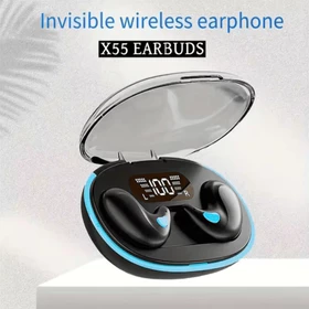 X55 TWS Headset Bluetooth Wireless Earphone Desain Stylish Mic Jernih Nyaman Untuk Musik Gaming