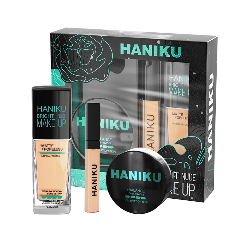 Jual HANIKU Bright Nude Make Up set 3 In 1 With Foundation - concealer ...