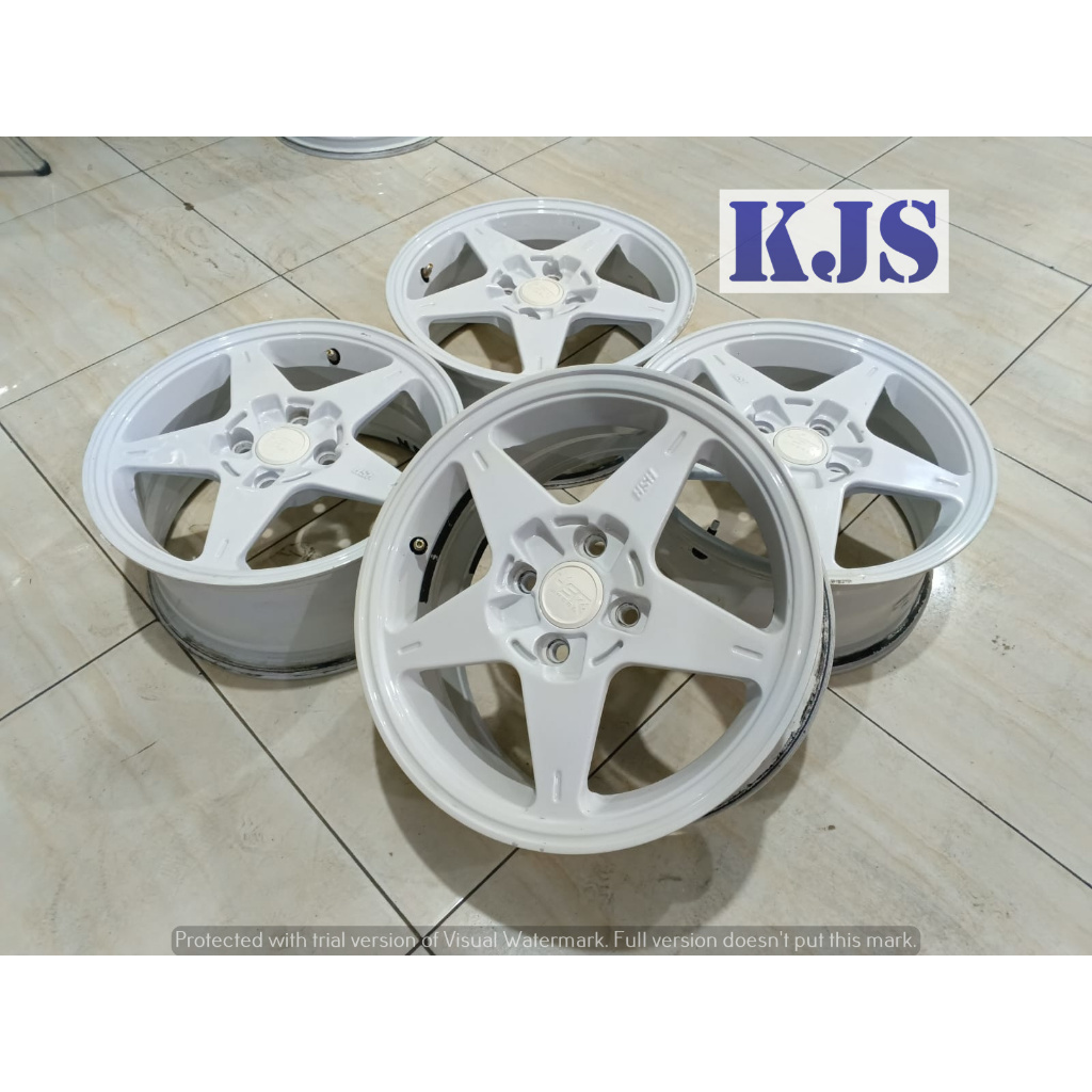 Jual Jual velg hsr type speedster ring 15 lubang 4x100 putih cocok buat ...
