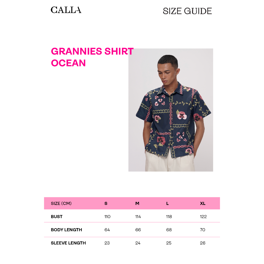 Jual Calla The Label - Grannies Shirt - Ocean | Shopee Indonesia