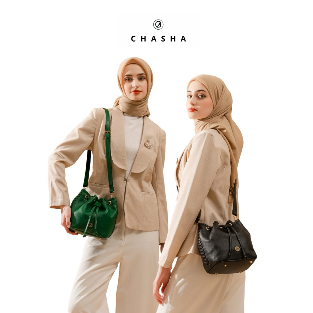 Jual CHASHA - Cailey Bucket Bag Mini | Crafted from Genuine Leather ...