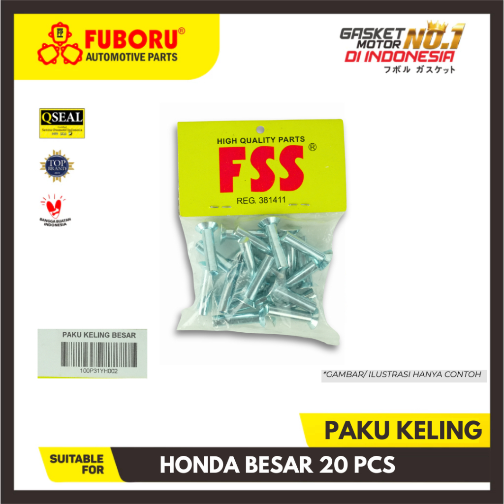 Jual PAKU KELING / RIVET BESAR 20 PCS – PAKU KAMPAS PRESISI FSS FUBORU ...