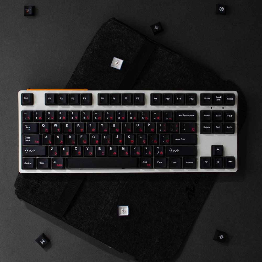 Jual Yongqiu 129 Tombol Minimalis Hitam Jepang WOB Keycaps PBT Cherry ...