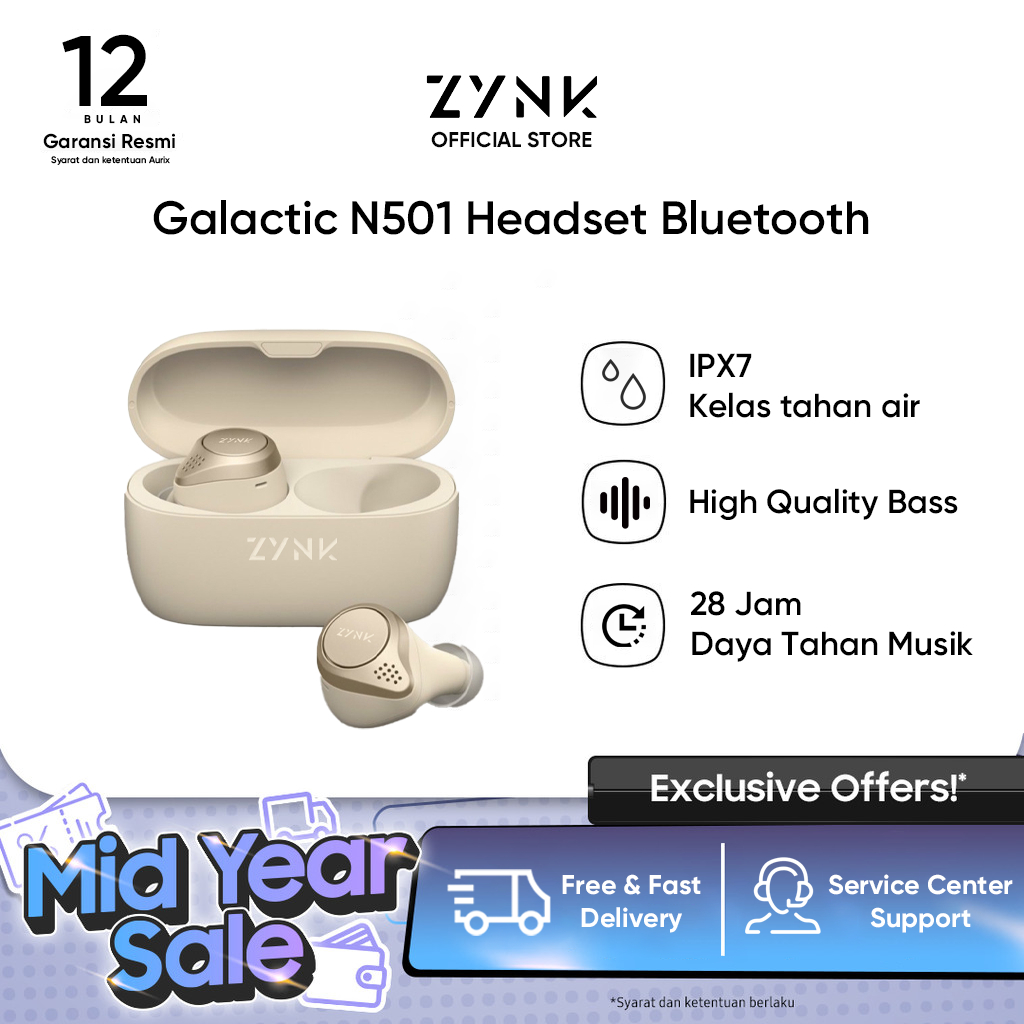 Jual ZYNK Official Galactic N501 Headset Bluetooth True Wireless ...