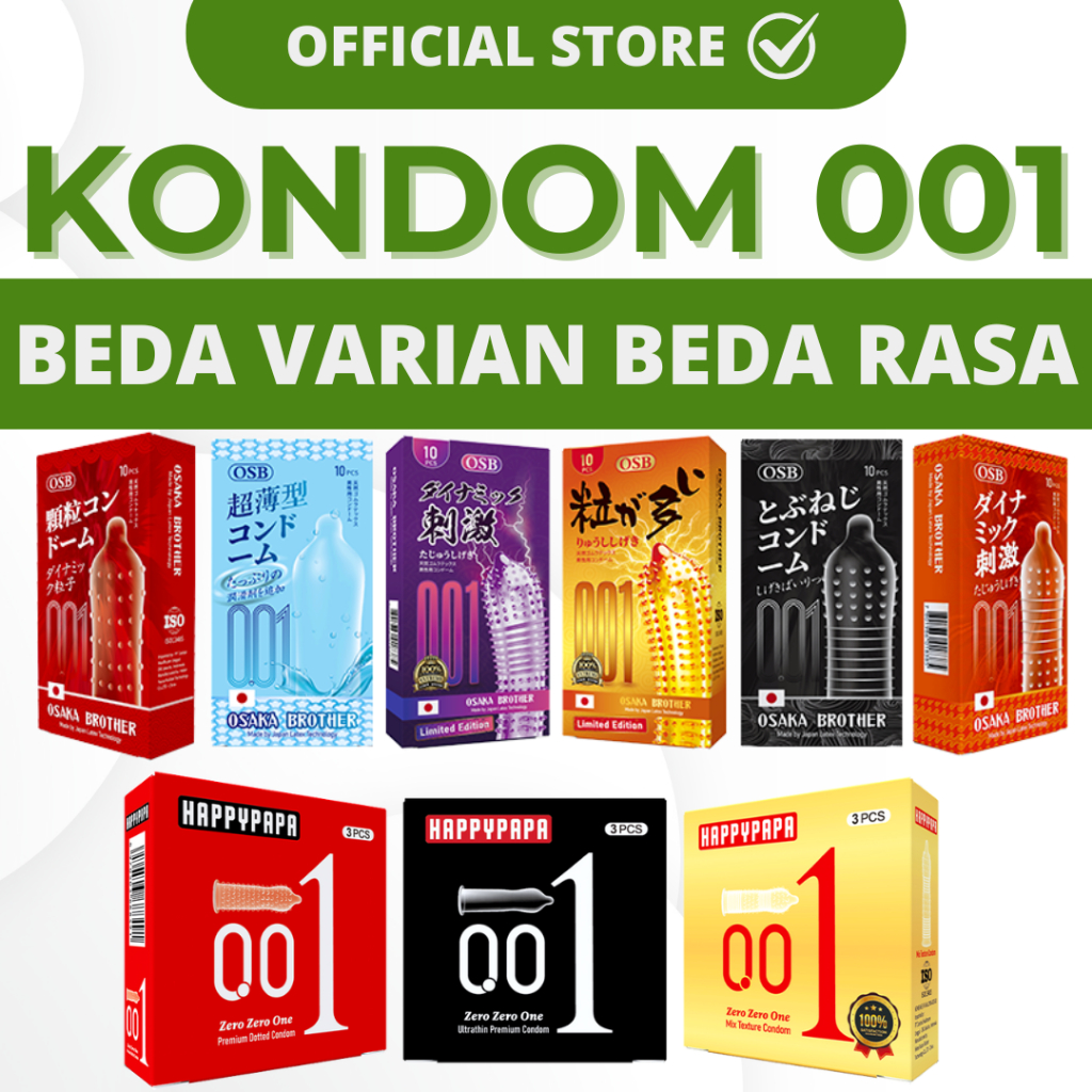 Jual Condom 001 Dotted Mix Textured - Varian Tekstur Terlengkap 1-10 ...