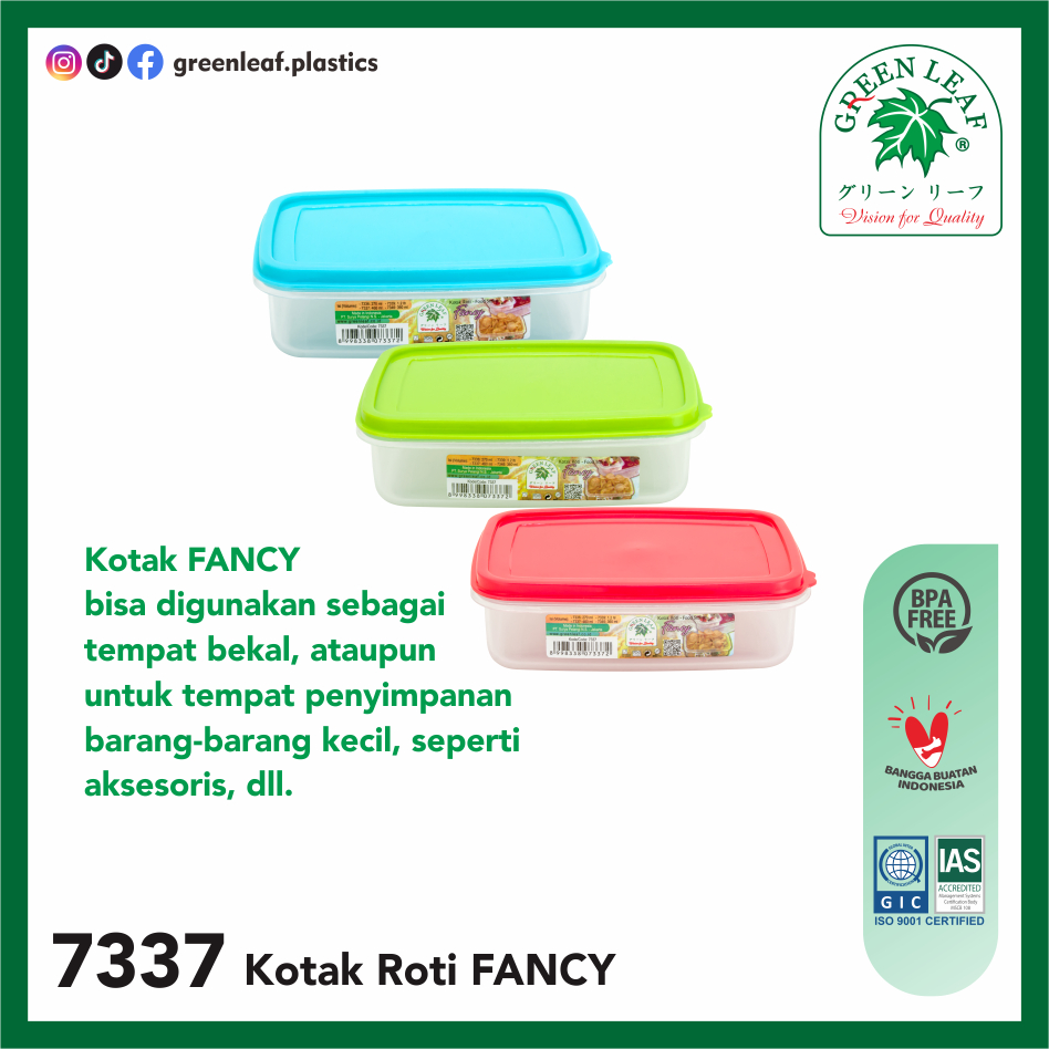 Jual Green Leaf Kotak Roti Fancy Pack 460 Ml (7337) | Shopee Indonesia